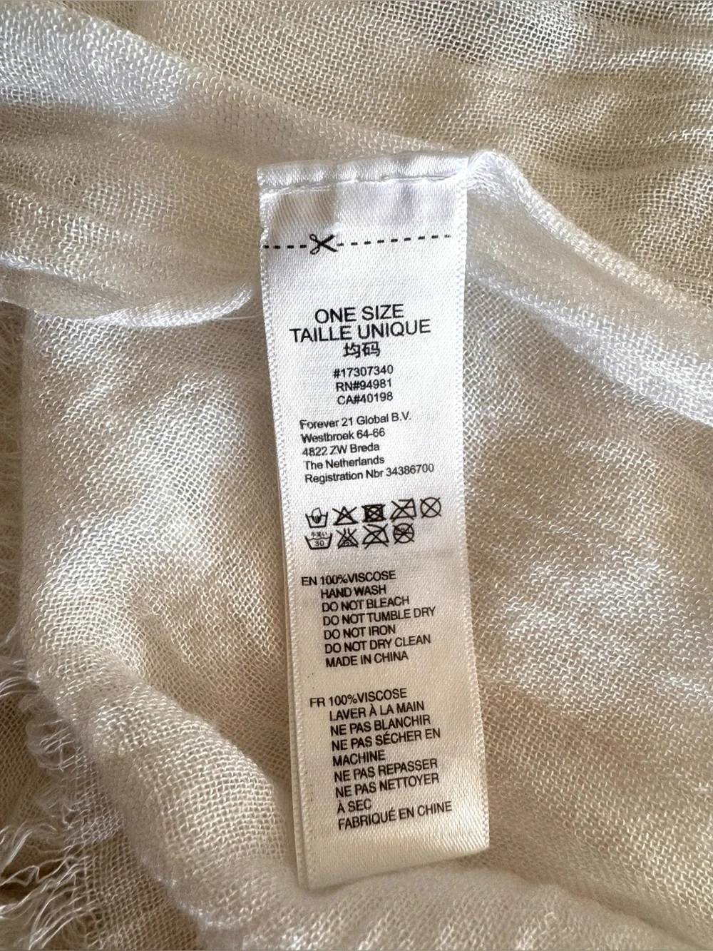 Ann Taylor White Crinkle Viscose Scarf Wrap Shawl 30x72 Lightweight